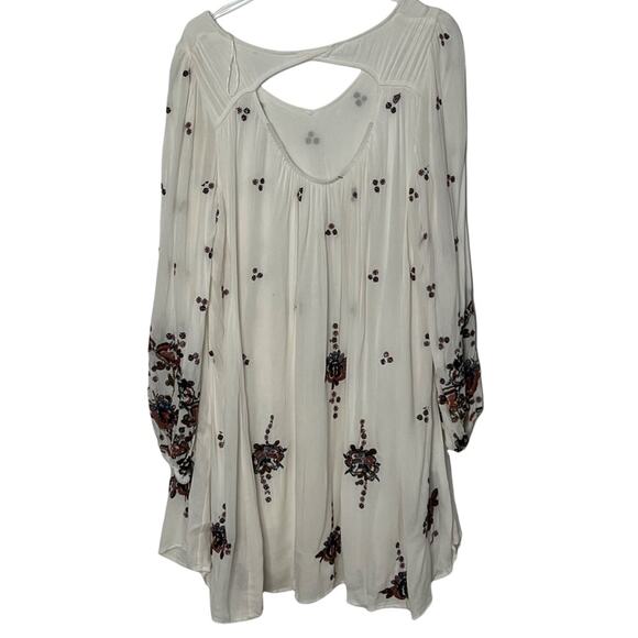 Free People Oxford Floral Embroidered Mini Dress in "Cream Combo" - Picture 4 of 5